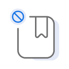 Adobe-Bibliothekssymbol mit einem überlagerten Symbol „Zugriff verweigert“ in der oberen linken Ecke